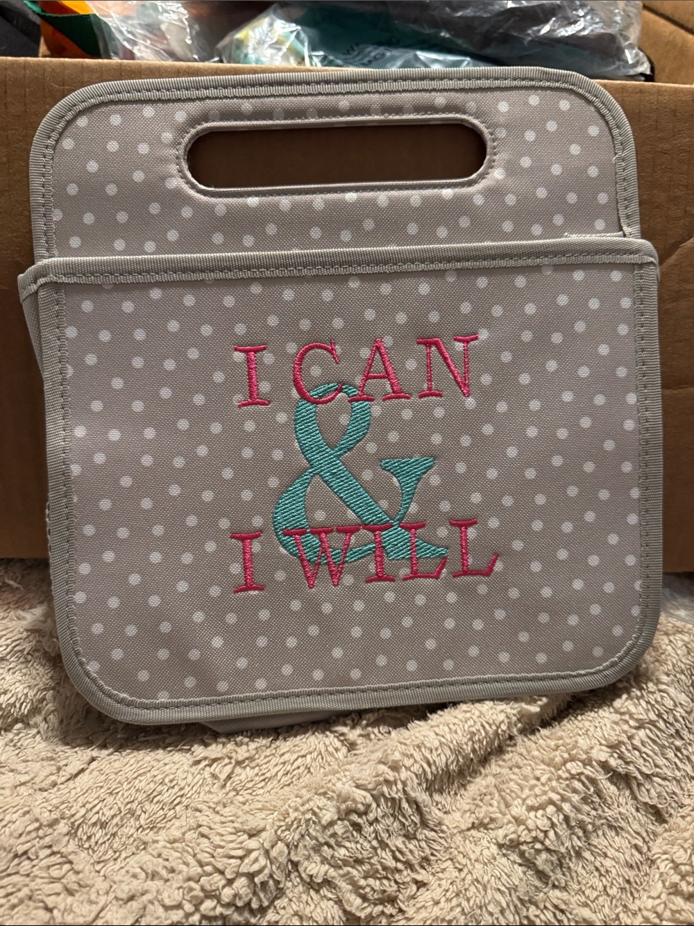 thirty-one Grey with Polka Dot double-duty caddy
